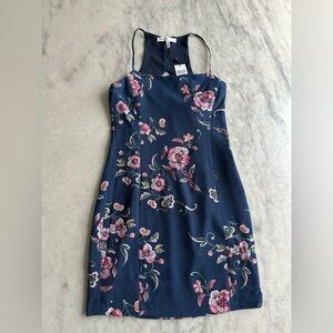 BCBGeneration Floral Navy Mini Dress Size 6 NWT